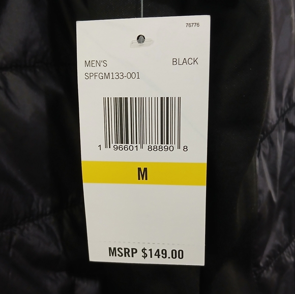 Spyder sz M Black Lightweight Zip Front Quilted Jacket - Picture 5 of 11